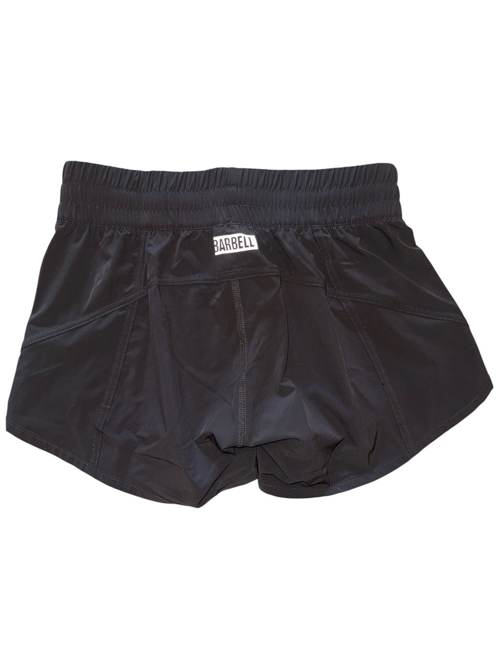 Barbell Apparel Women’s Black Athletic Running Shorts Size Small Zip Pocket